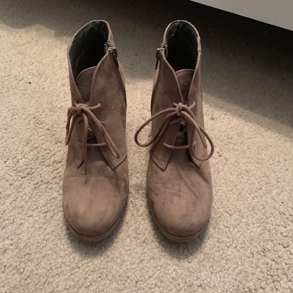 Tan booties